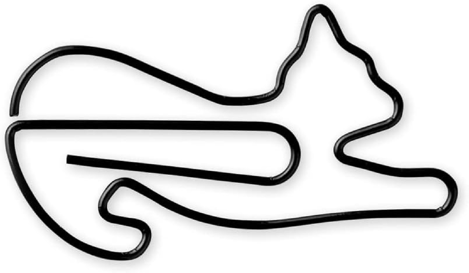 Midori Paper Clip, D-Clips Mini Box, Stretching Cat, 12 Pieces 43350-006