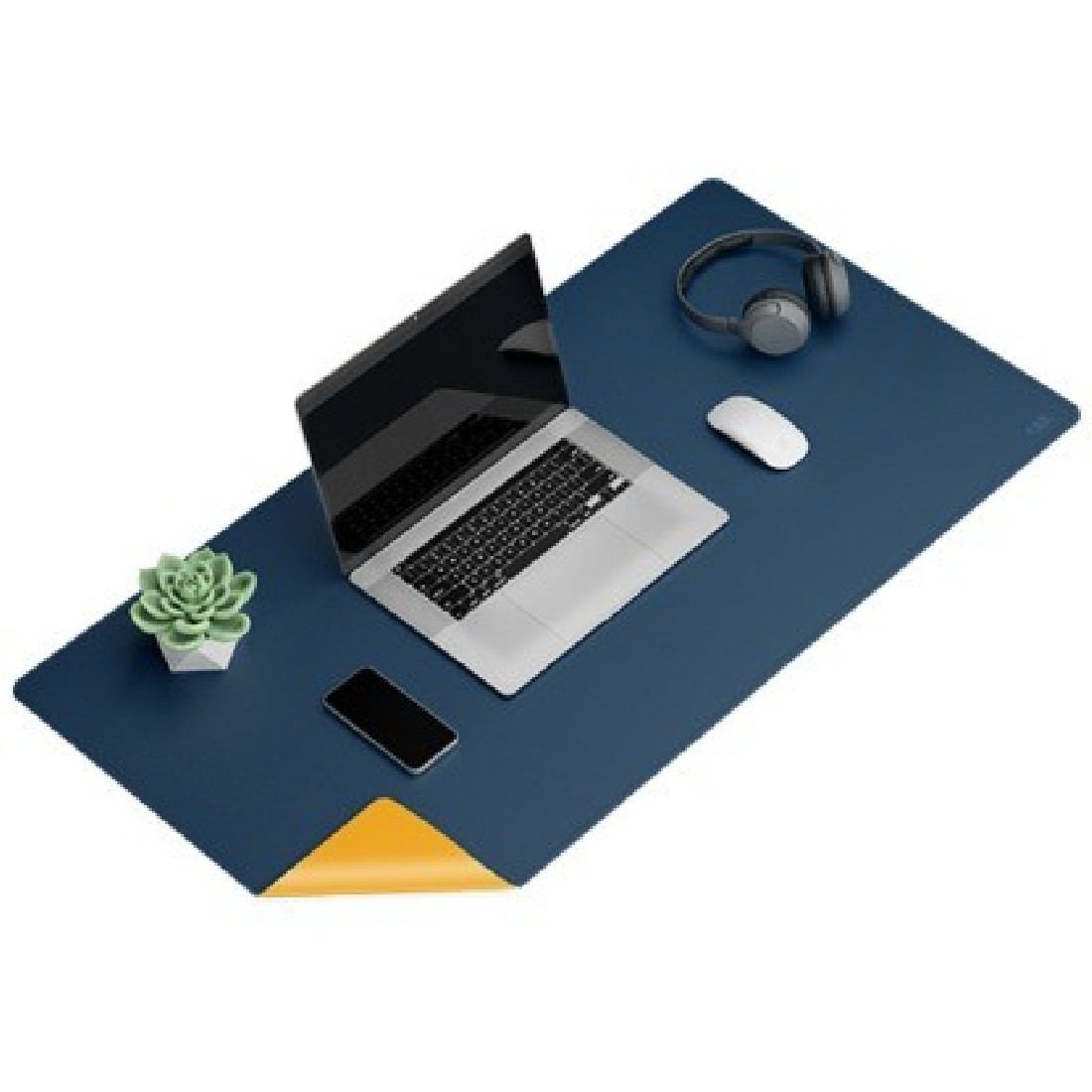 Σουμέν γραφείου( desk pad)  45χ90cm Αδιάβροχο διπλής όψης, blue/yellow, 2-700-03 SAX
