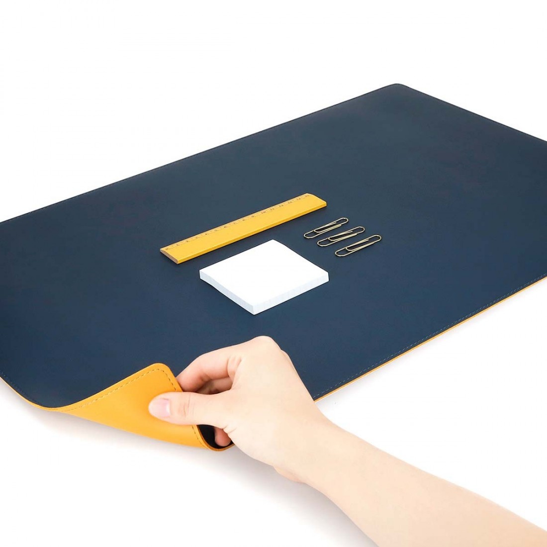 Σουμέν γραφείου( desk pad)  45χ90cm Αδιάβροχο διπλής όψης, blue/yellow, 2-700-03 SAX