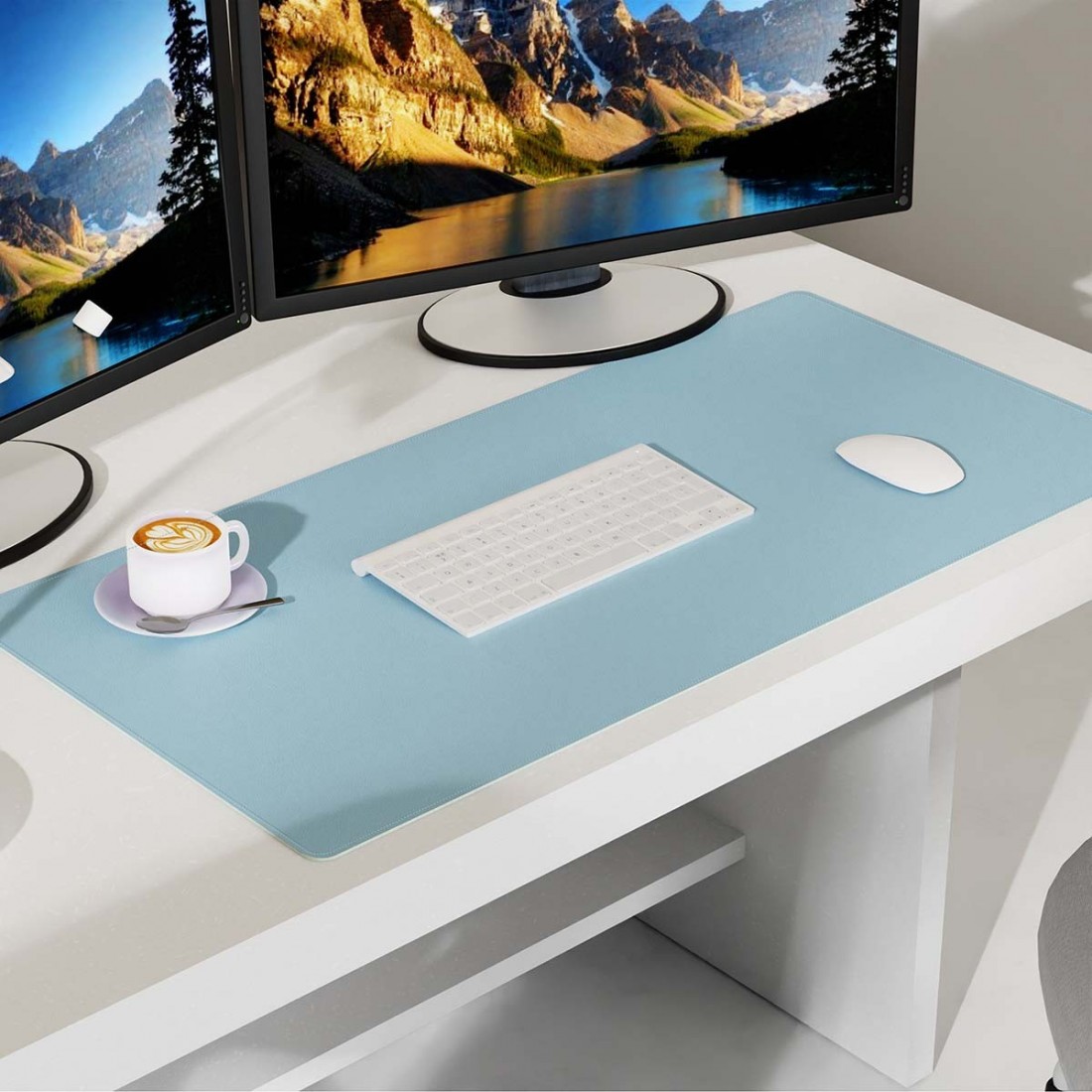 Σουμέν γραφείου( desk pad)  45χ90cm Αδιάβροχο διπλής όψης, light blue/light green, 2-700-02 SAX