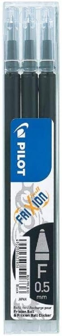 Pilot Frixion Ανταλλακτικό Μελάνι για Στυλό σε Μαύρο χρώμα 0.5mm 3τμχ