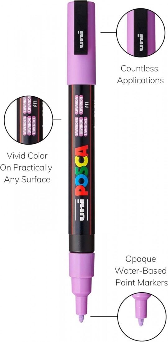 POSCA Σετ 4 Μαρκαδόροι PC-5M Soft Colours