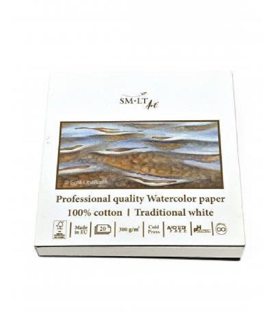SM-LT ART Watercolor Professional Scetch Album 90x90mm  300 gsm 20 sheets 100% cotton Cold Press
