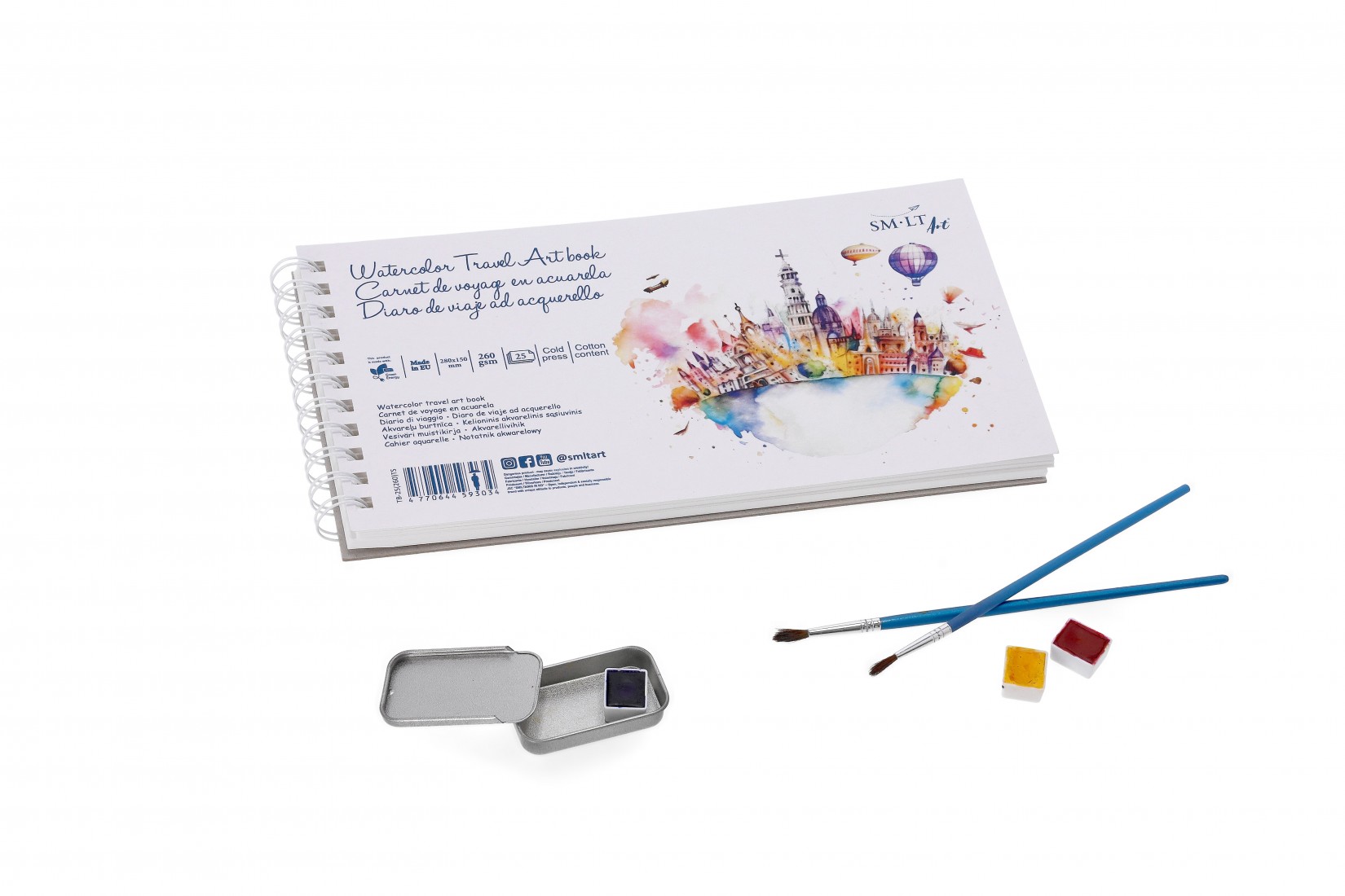 SM-LT ART Watercolor Travel Art book 25sh 260gsm