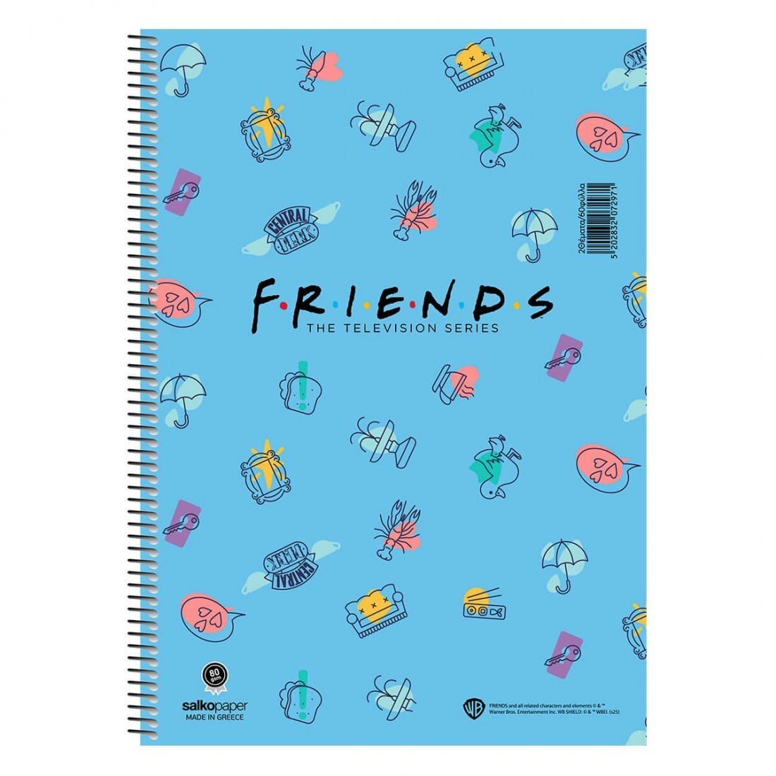 Τετράδιο σπιράλ Friends Central Park 21x29 4 θεμάτων 120φ 80γρ 7294 Salko