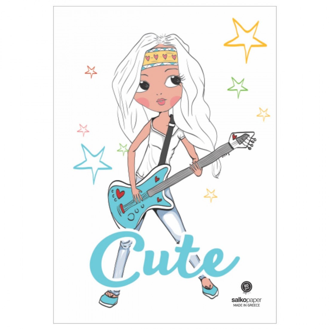 Τετράδιο καρφίτσα cute 17x25cm 80gr Salko