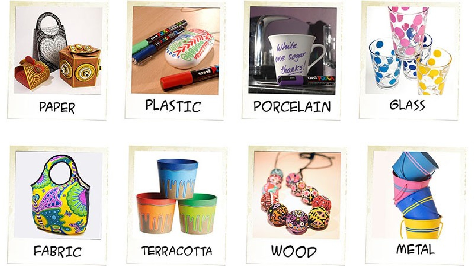 POSCA Σετ 4  Μαρκαδόροι PC-3M Glitter Colours