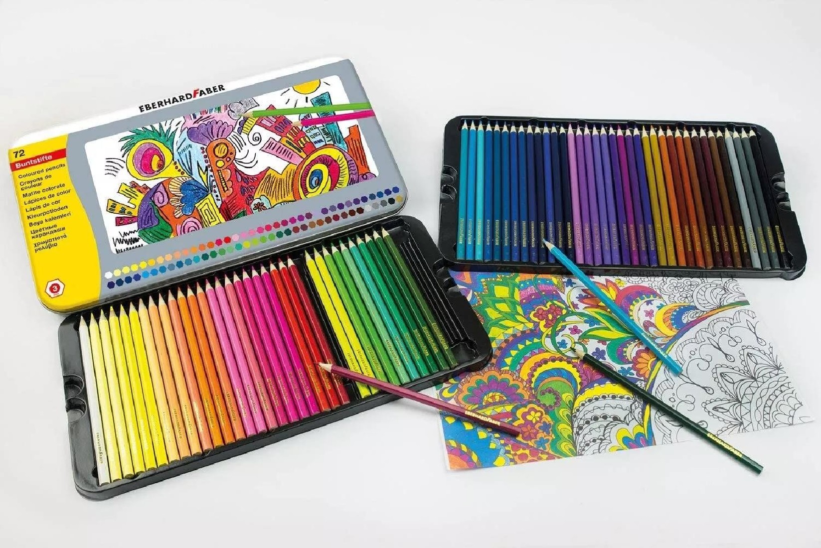 Ξυλομπογιές σε Μεταλλικό Κουτί 72 χρωμάτων 514872 Eberhard Faber