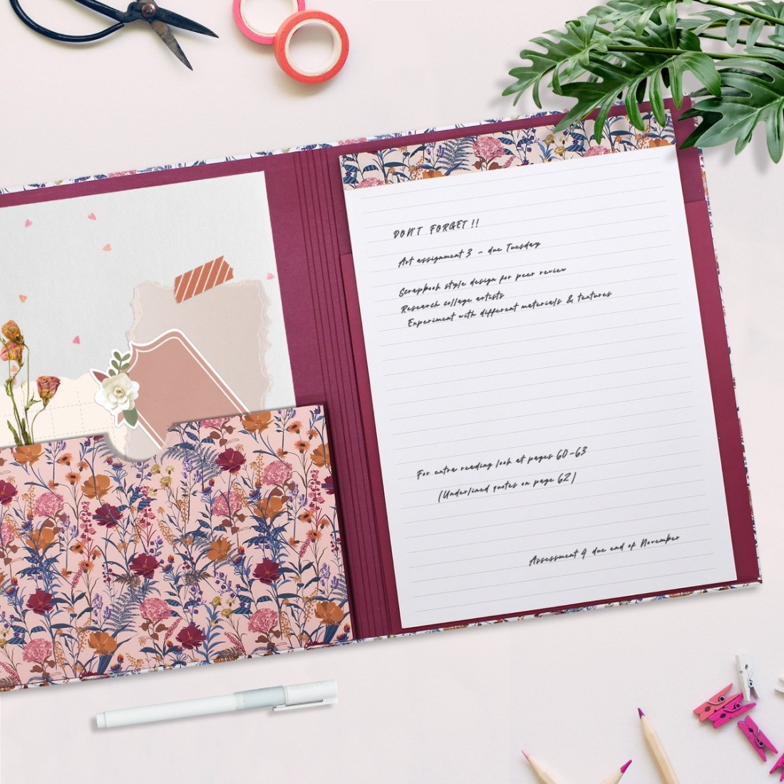 Ντοσιέ με πιάστρα A4+Μπλόκ 9582-BLM Pukka