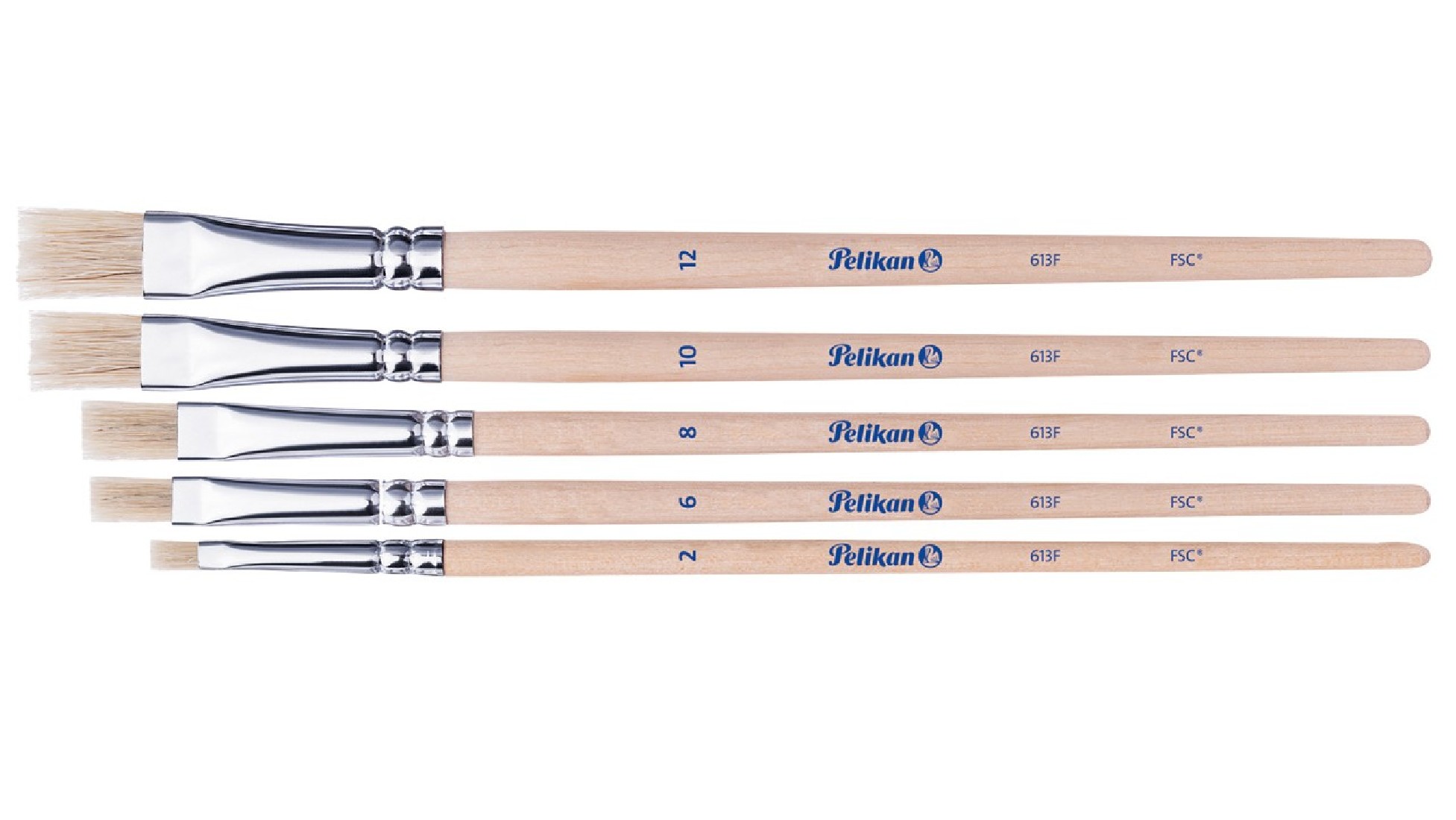 Pelikan Πινέλα Πλακέ 613F  Σετ 5 τεμαχίων 701532