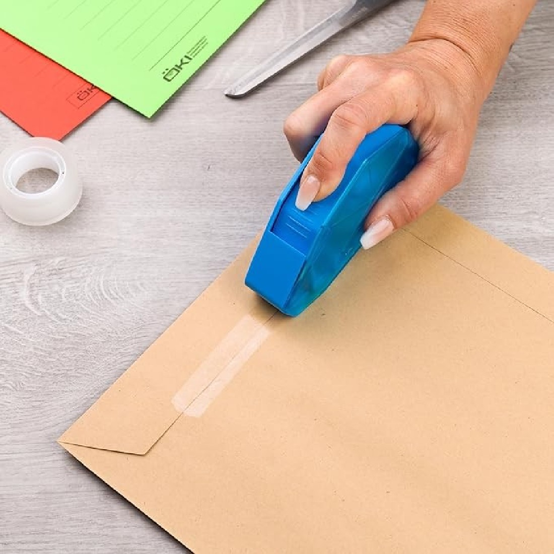 Βάση Σελοτέιπ Χειρός Πλαστική Μπλε 728-15 Sax