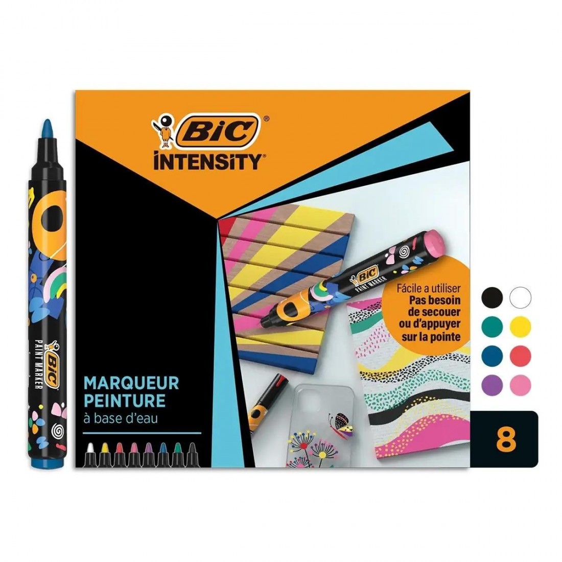 Μαρκαδόροι Ανεξίτηλοι Intensity 8 τμχ 527430 BIC