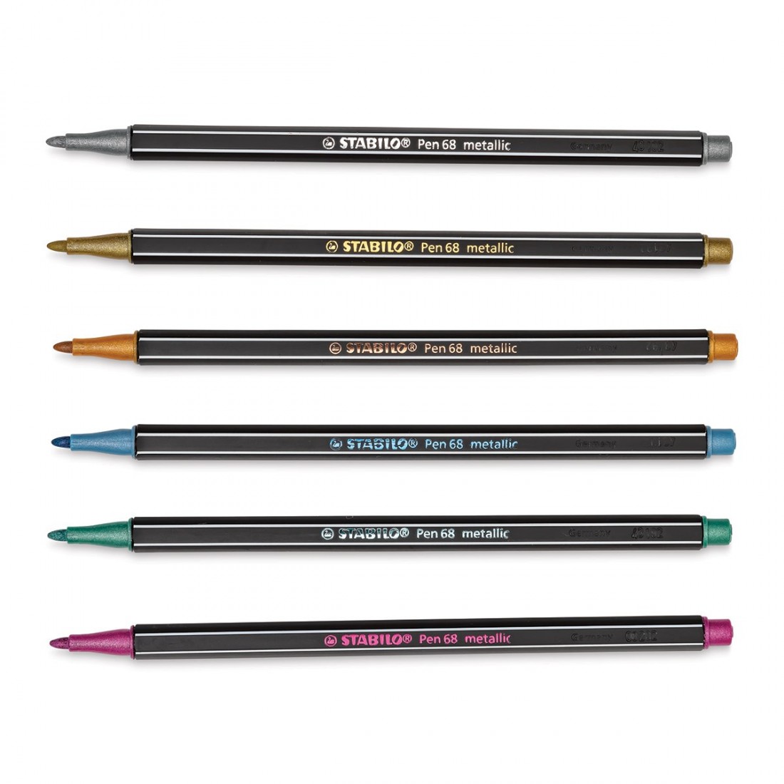 Σετ Μαρκαδόροι Metallic - 6 τμχ-Medium Fine Point 6806/8-11-01 Stabilo