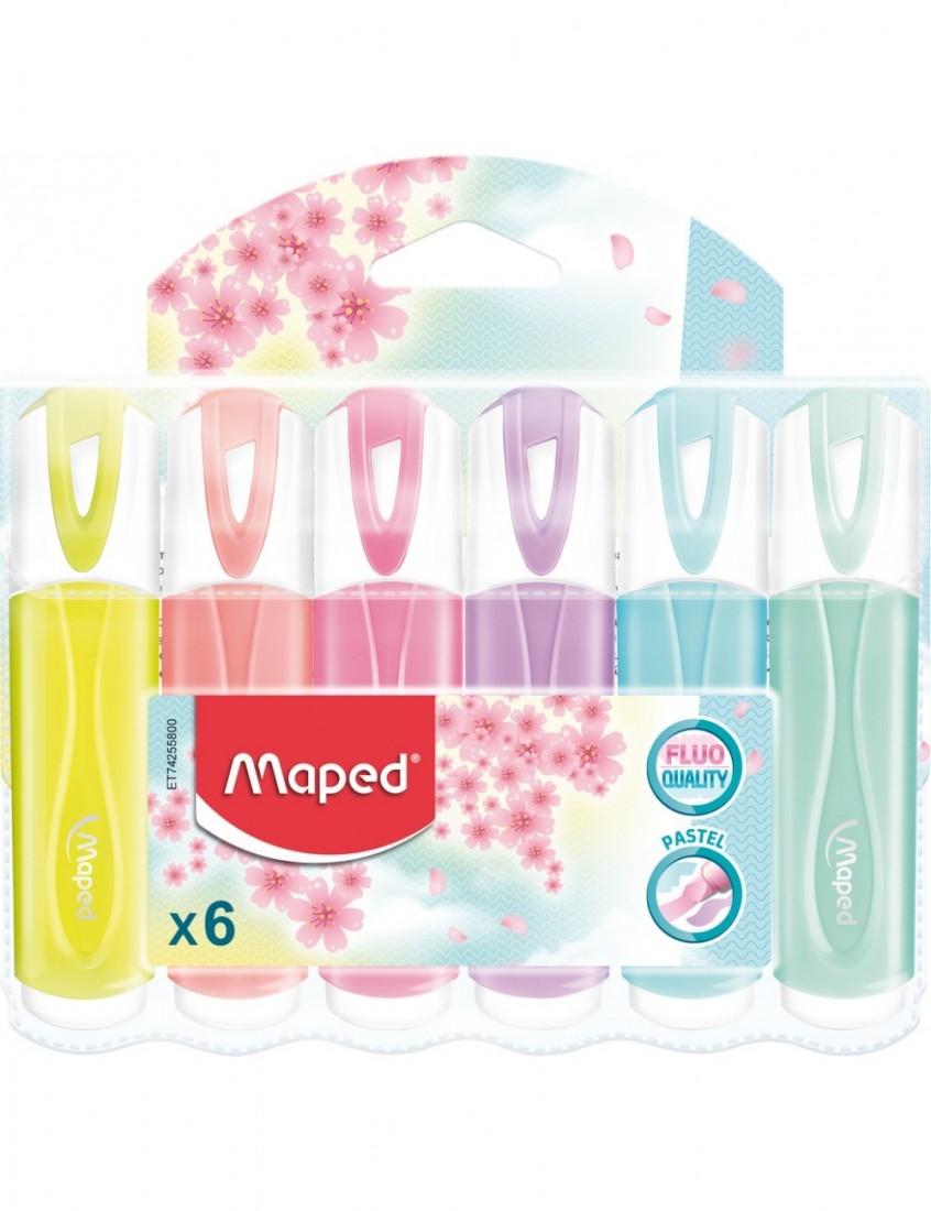 Μαρκαδόροι Υπογράμμισης 6 χρωμάτων Pastel 742558 Maped