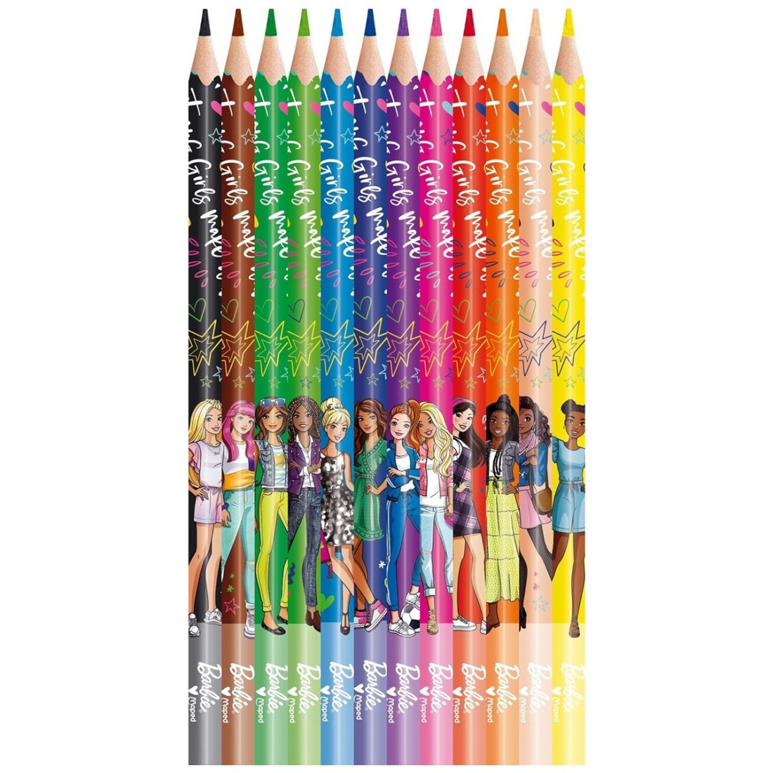 Ξυλομπογιές 12 τεμαχίων Barbie 862207 Maped