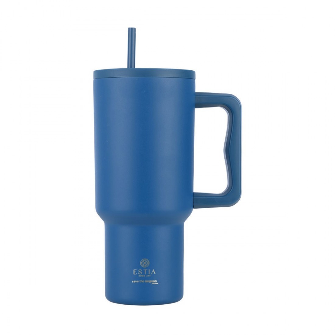 Θερμός Straw Tumbler XL 900ml Denim Blue 32166 Estia Home Art