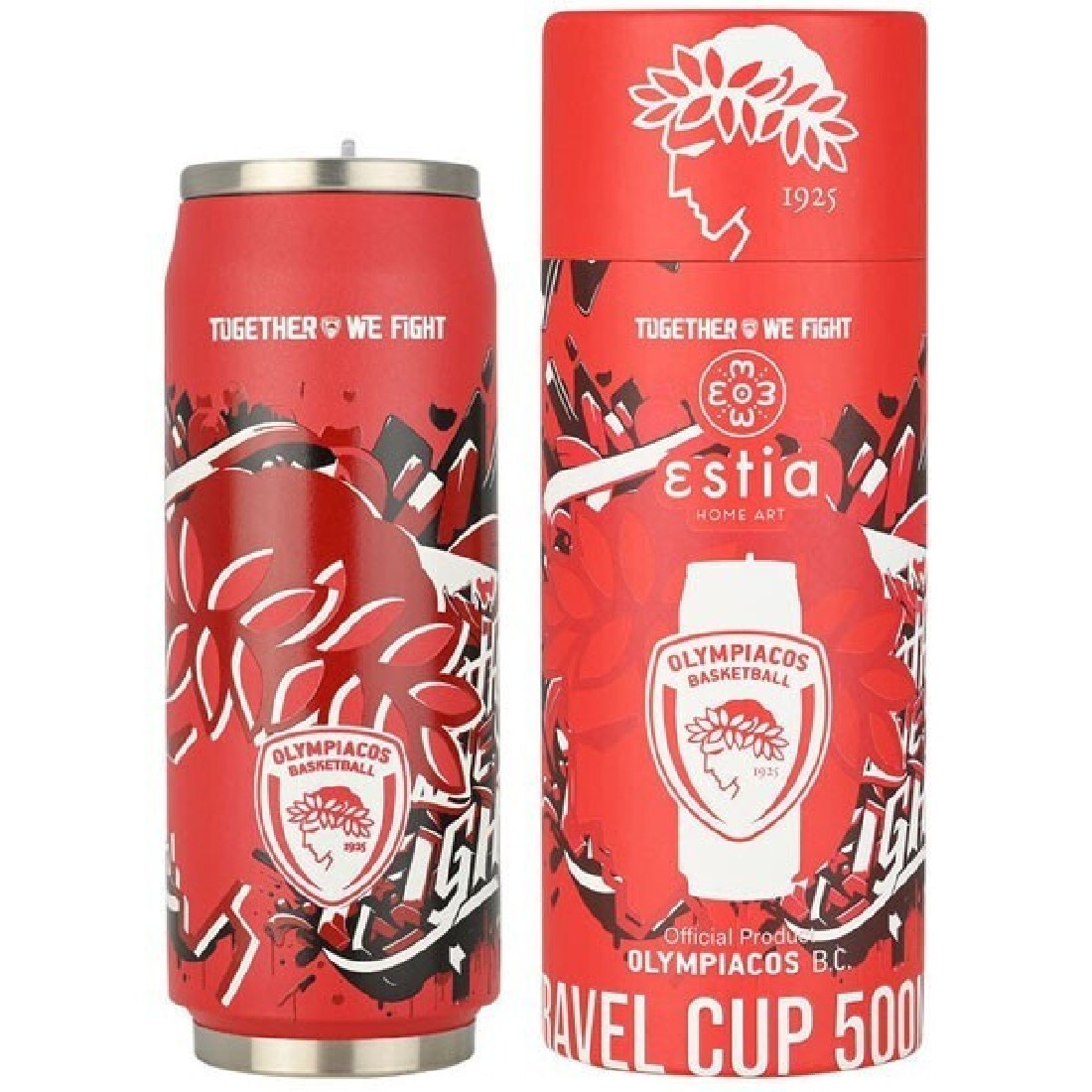 Travel Cup 500ml Olympiacos B.C. 27100 Estia Home Art