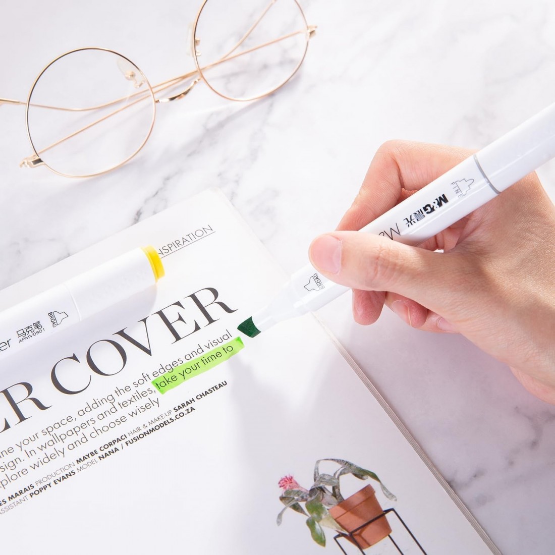 Σετ Μαρκαδόροι Εικονογράφησης με Διπλή Μύτη 12 χρωμάτων APMV09D5 M&G