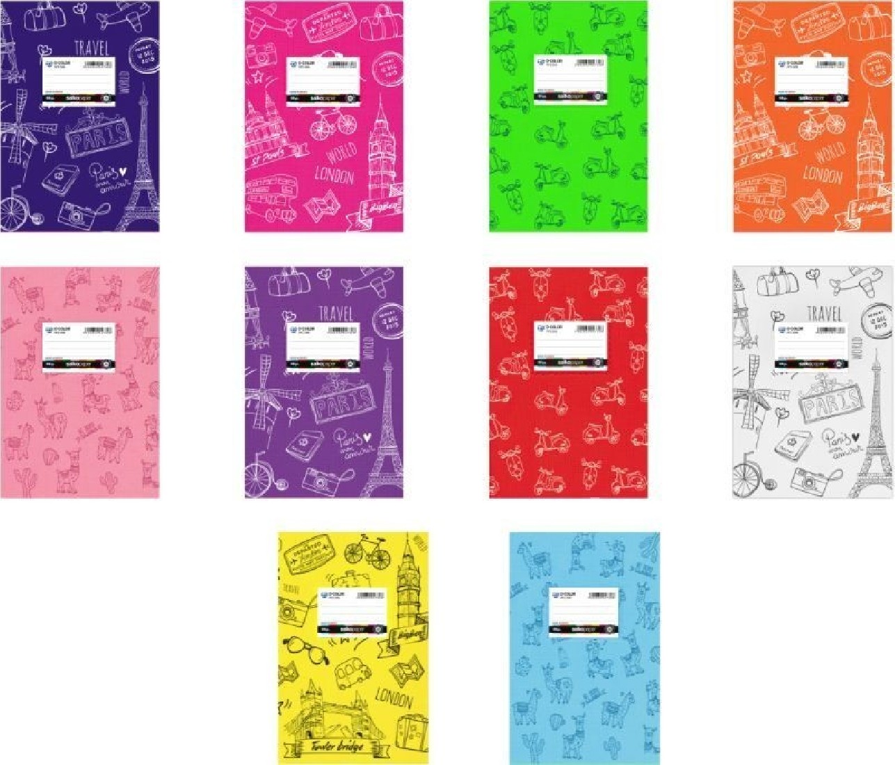 Τετράδιο Πλαστικό D-Color 17χ25 Μώβ  Salko