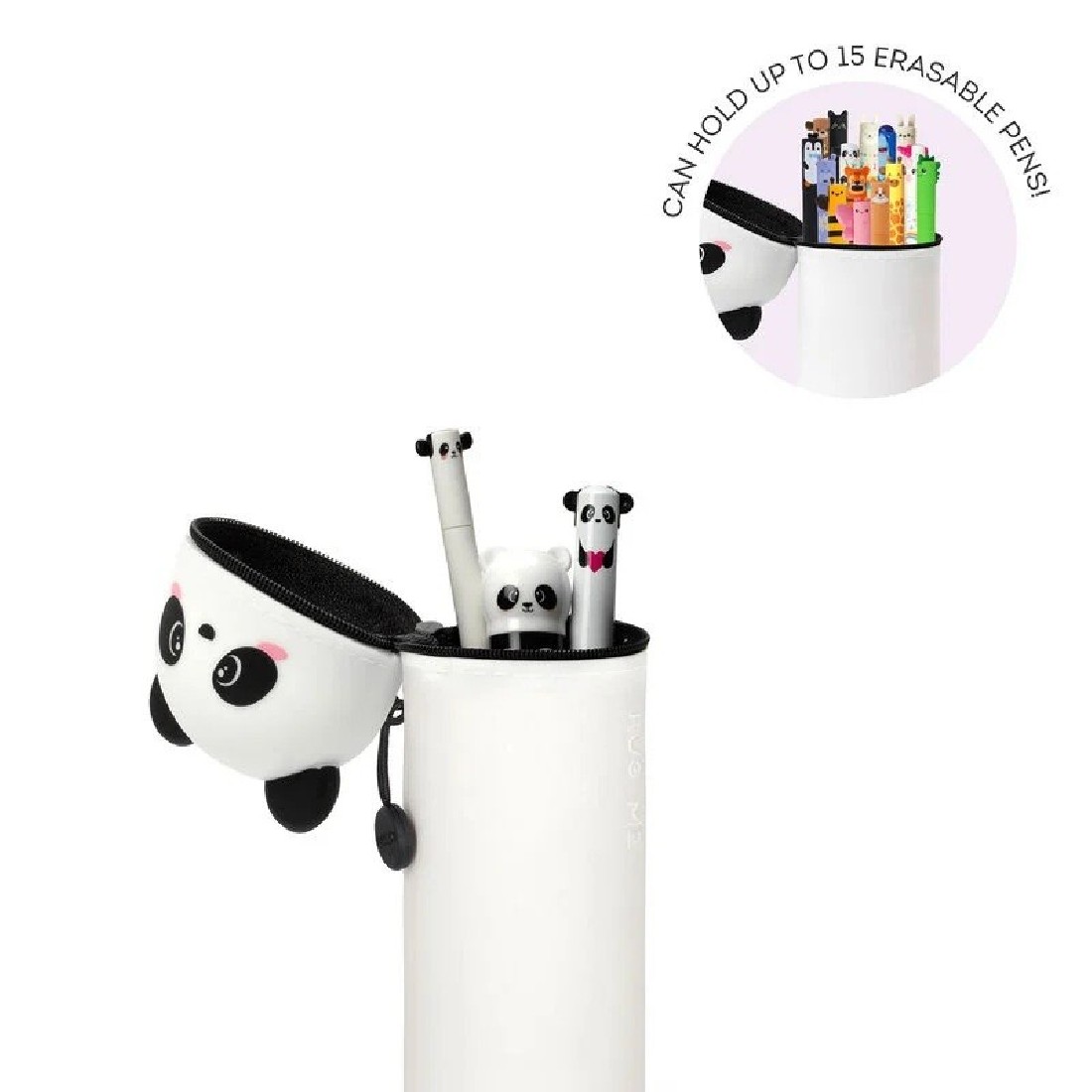 2 in 1 Soft Silicone Pencil Case - Panda - Kawaii
