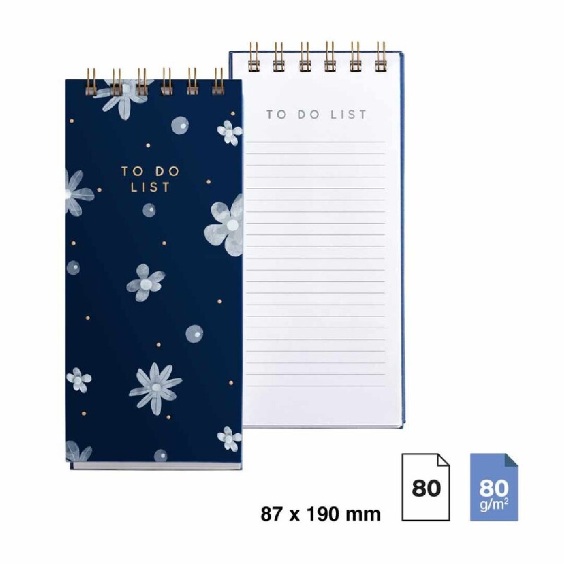 Miquelrius Σημειωματάριο Ριγέ Σπιράλ 80φ 8,7χ19cm Midnight Secrets To Do List