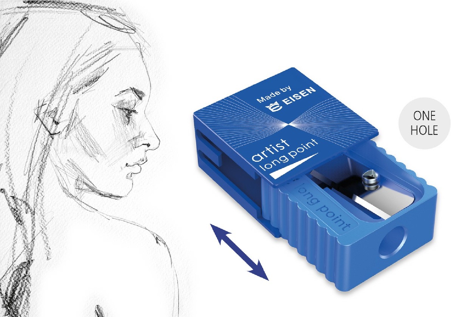 Ξύστρα Μονή για Μακρυά Μύτη Artist Long Point Eisen