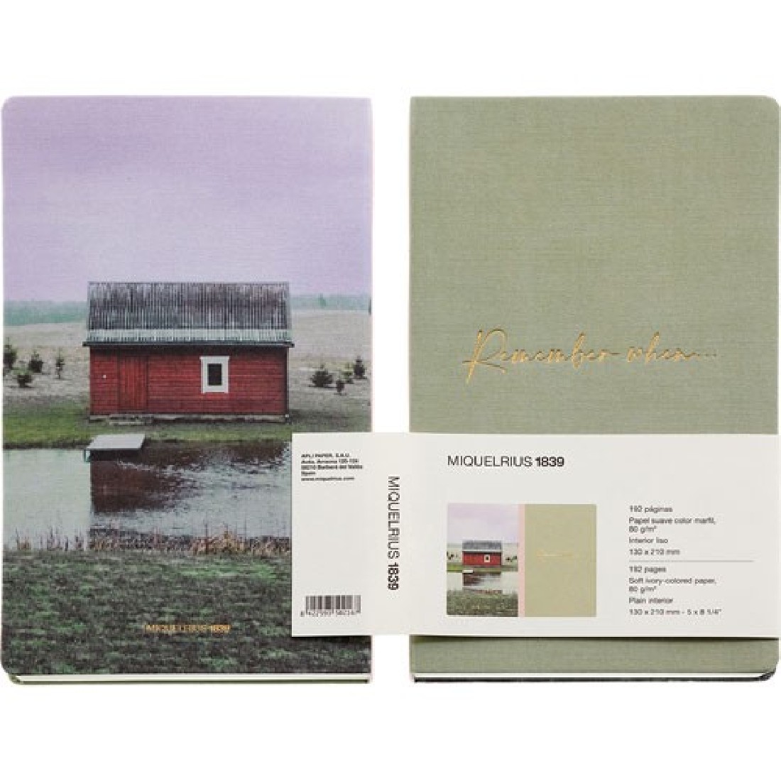 Σημειωματάριο Remember When 96φ Λευκό 13.4χ21.5χ1.5,cm 80gr Miquelrius