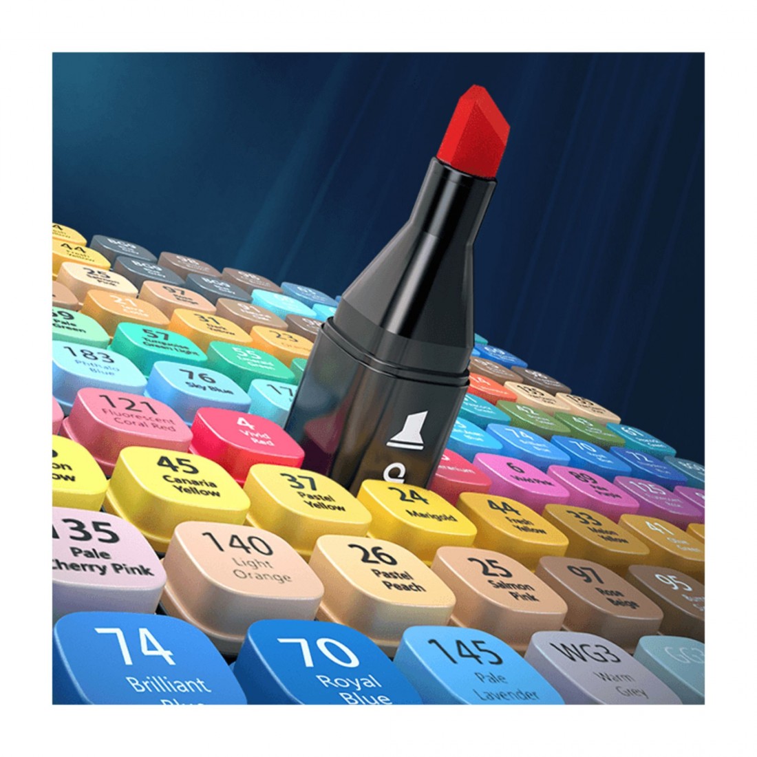 Μαρκαδόροι Οινοπνεύματος για Σχέδιο με Διπλή Μύτη 30 Χρωμάτων 70806-30 Deli