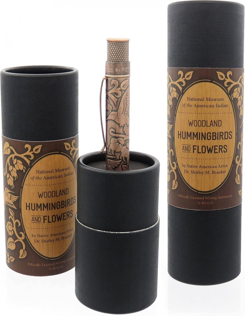 Retro 51 Smithsonian Collection, Rollerball Pen, Woodland Hummingbird and Flowers by Dr Shirley Brauker SRR-2202