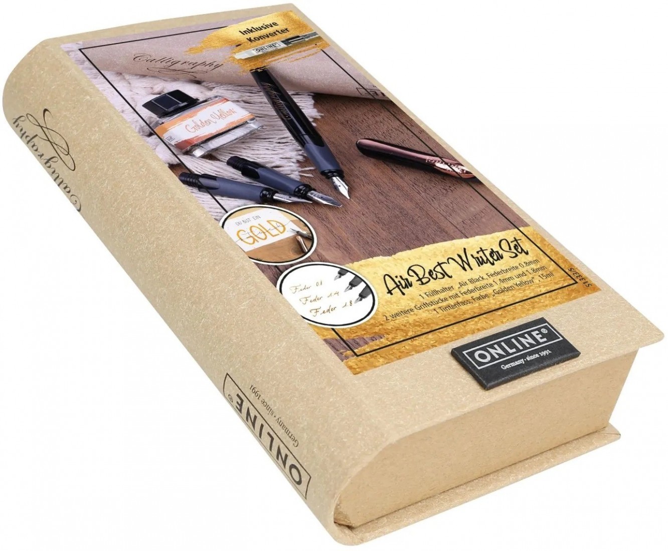 Calligraphy black set - Air Best Writer Set - Online, Germany - Golden Yellow Ink