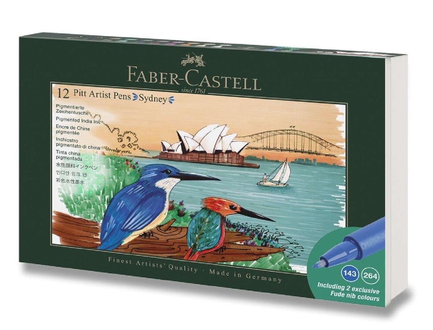 Faber Castell India ink Pitt Artist Pen Set of 12, Sydney, 267138