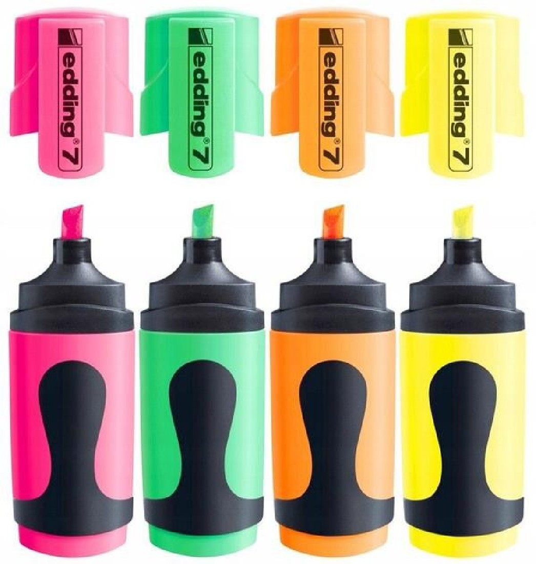 Μαρκαδόροι Υπογράμμισης 4 χρωμάτων Mini 999 Edding