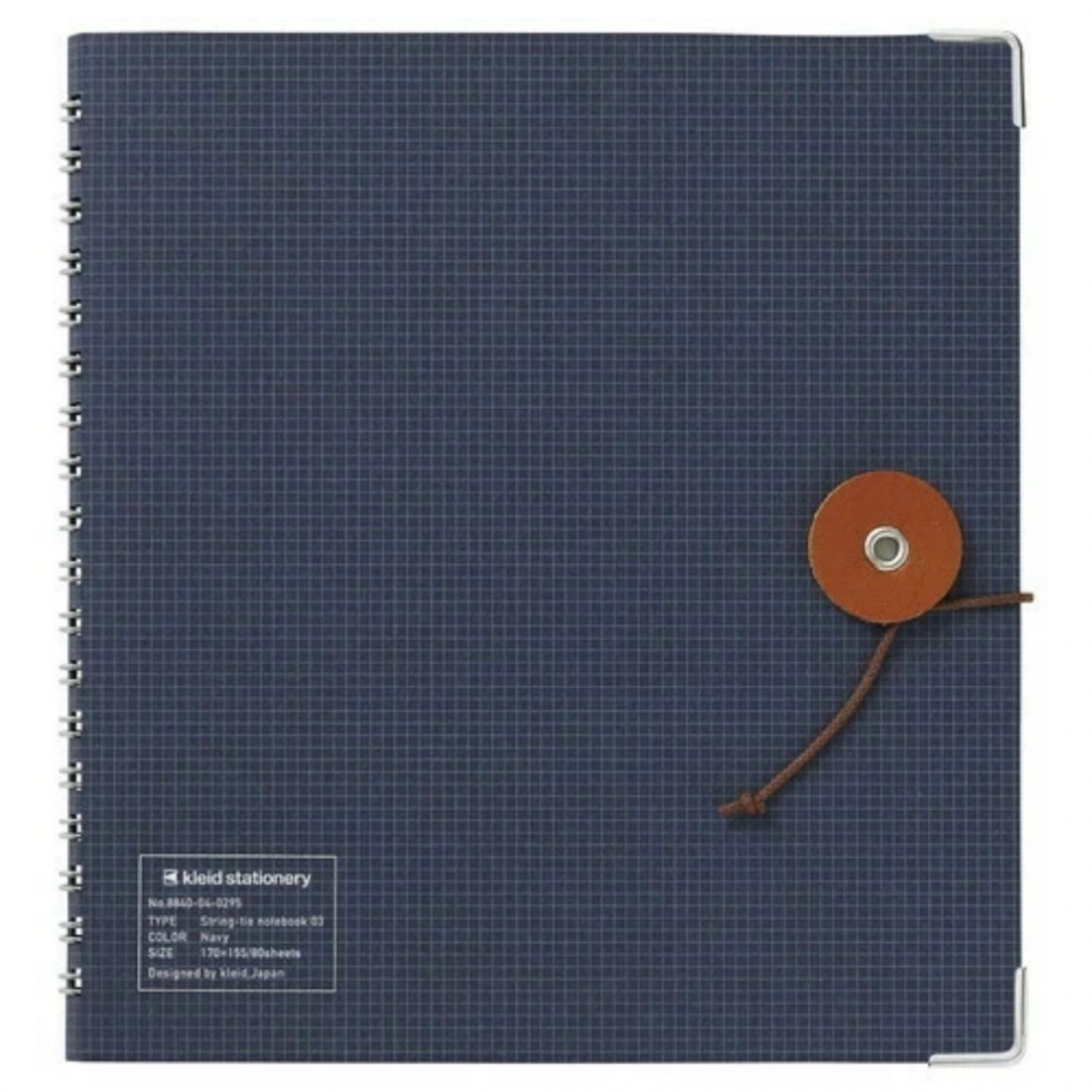 Kleid String - Tie Rood Notebook Navy Square Grid 17x15.5cm, 8840-04