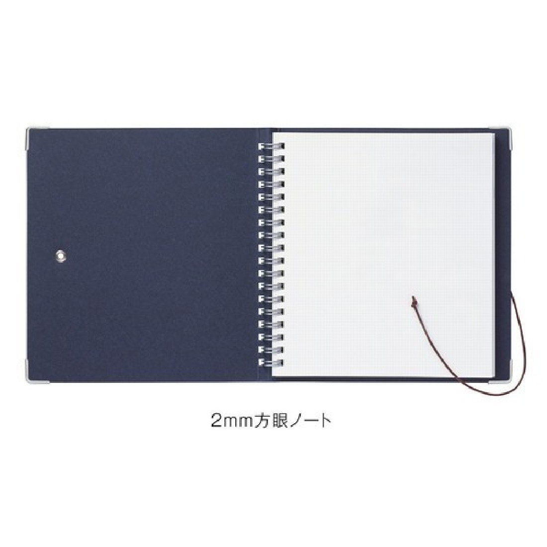 Kleid String - Tie Rood Notebook Navy Square Grid 17x15.5cm, 8840-04