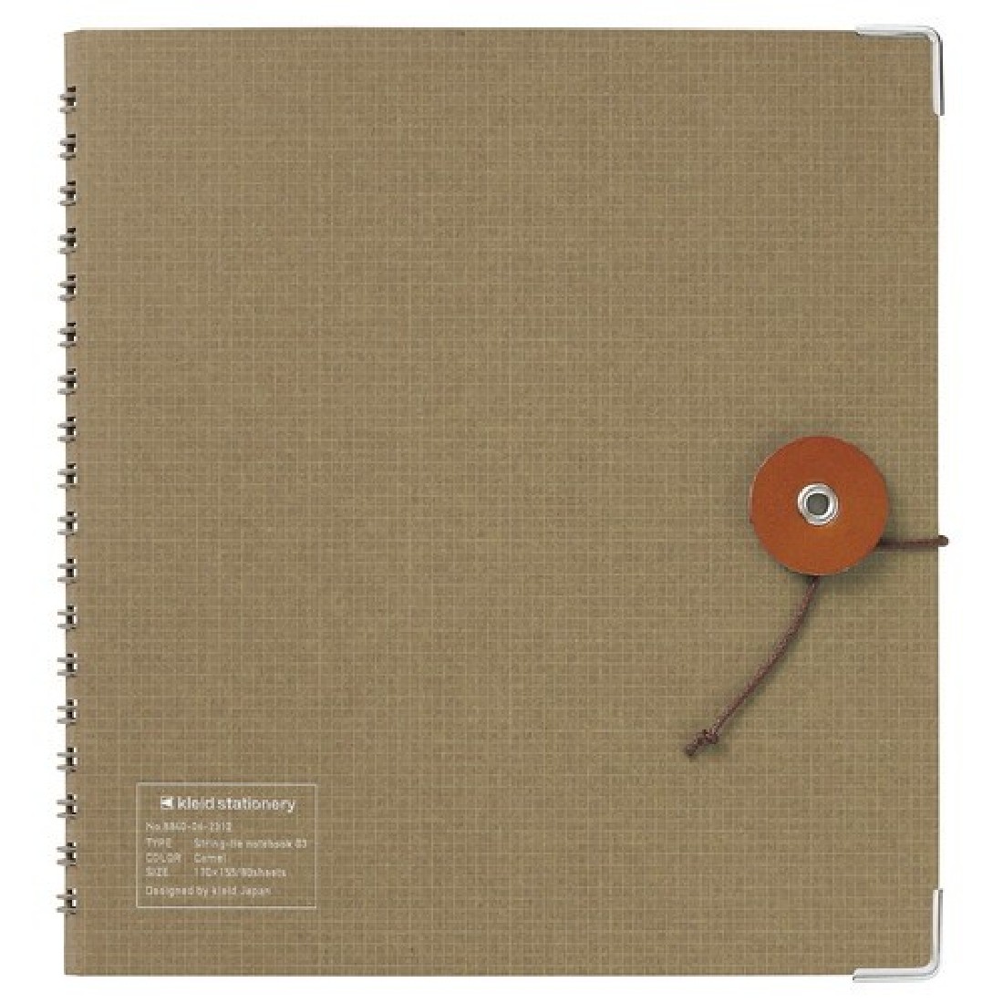 Kleid String - Tie Rood Notebook Camel Square Grid 17x15.5cm, 8840-06