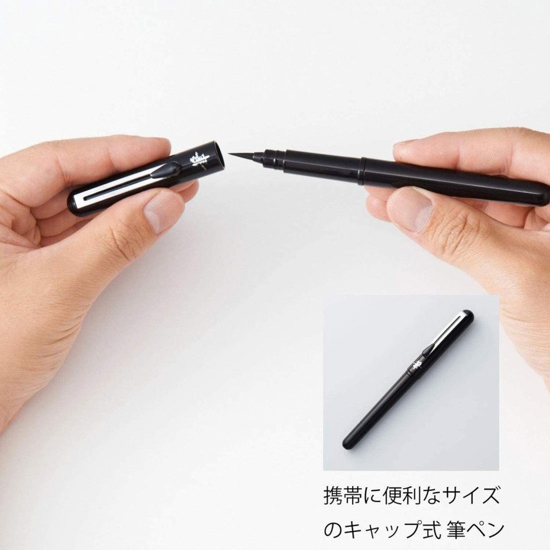 Pentel Pocket Brush Pen for Calligraphy with 2 black cartridges, XGFKP-A