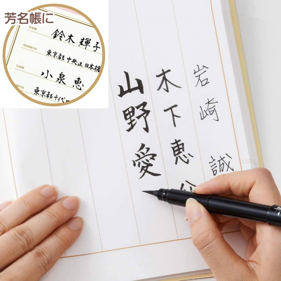 Pentel Pocket Brush Pen for Calligraphy with 2 black cartridges, XGFKP-A