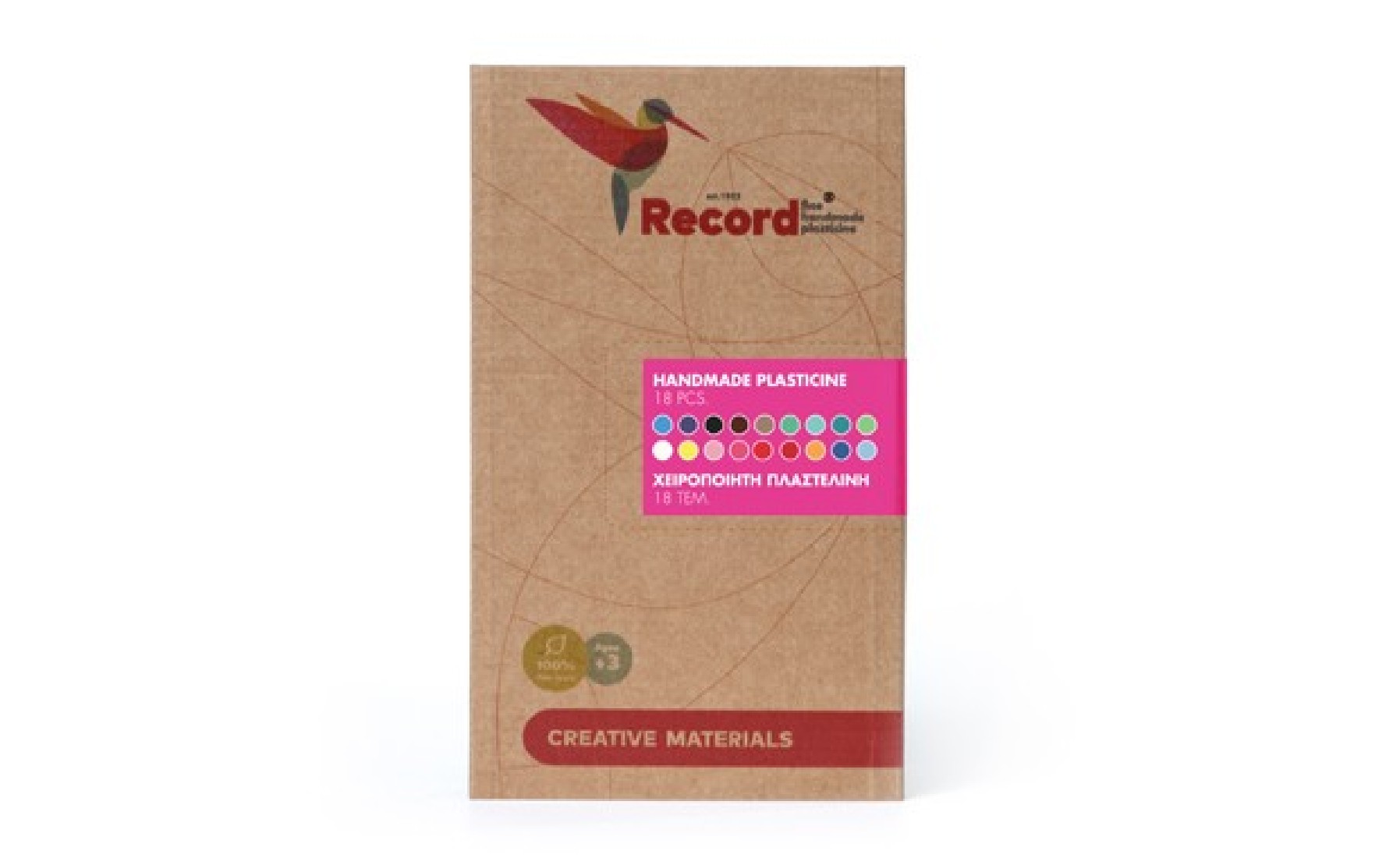 Χειροποίητη Πλαστελίνη Mini σε κασετίνα 18χ37gr(REX-095)Record