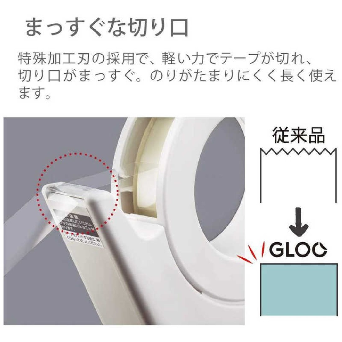 Βάση για σελοτέϊπ Kokuyo Tape Cutter Gloo Large T-GM500NW