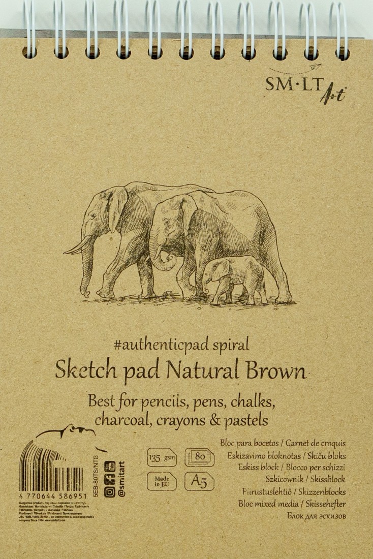 SM-LT ART Sketch pad Natural Brown A5 80sh 135gsm