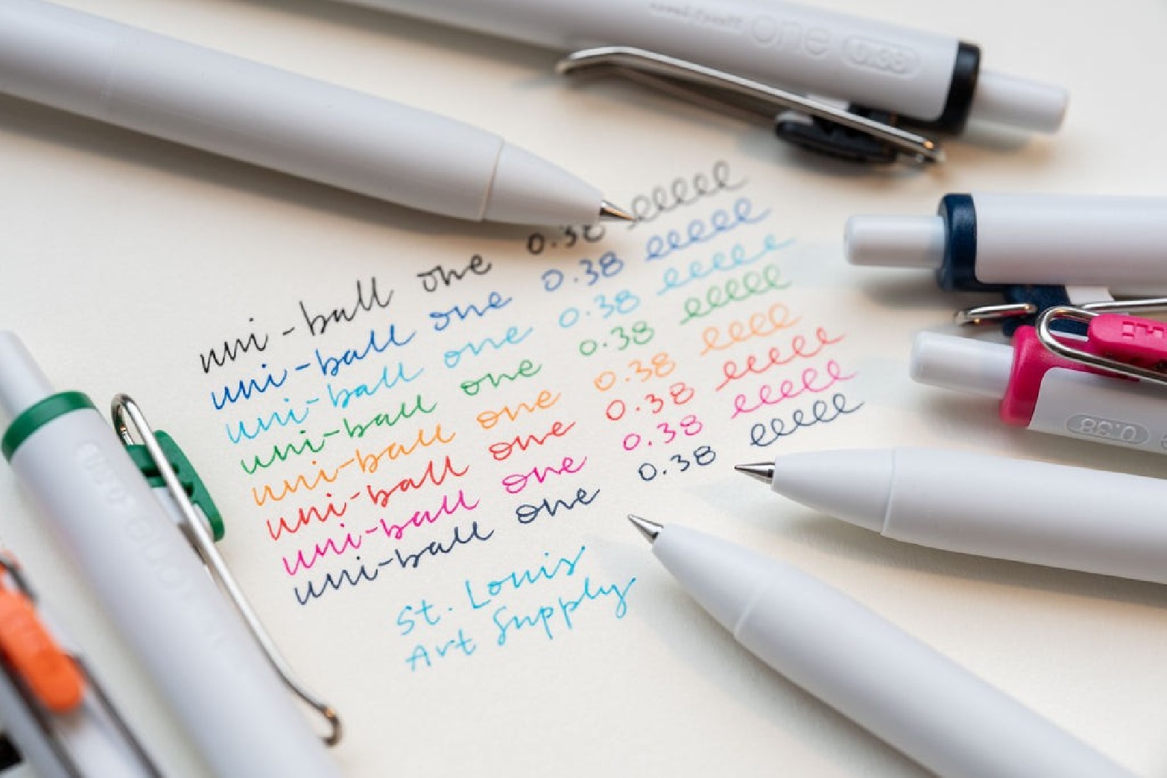 Uni Mitsubishi Gel Pens Ink 0.38 uni-ball one Ballpoint Pens, 8 colors set