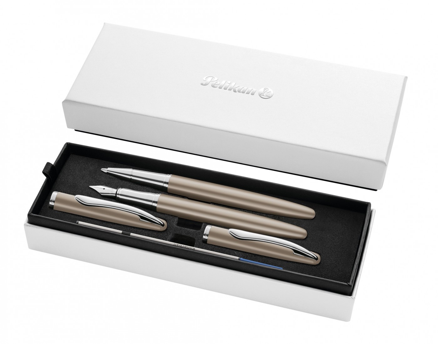 Pelikan Jazz Noble Elegance Metallic Taupe 826792 Set Ballpen and Fountain Pen