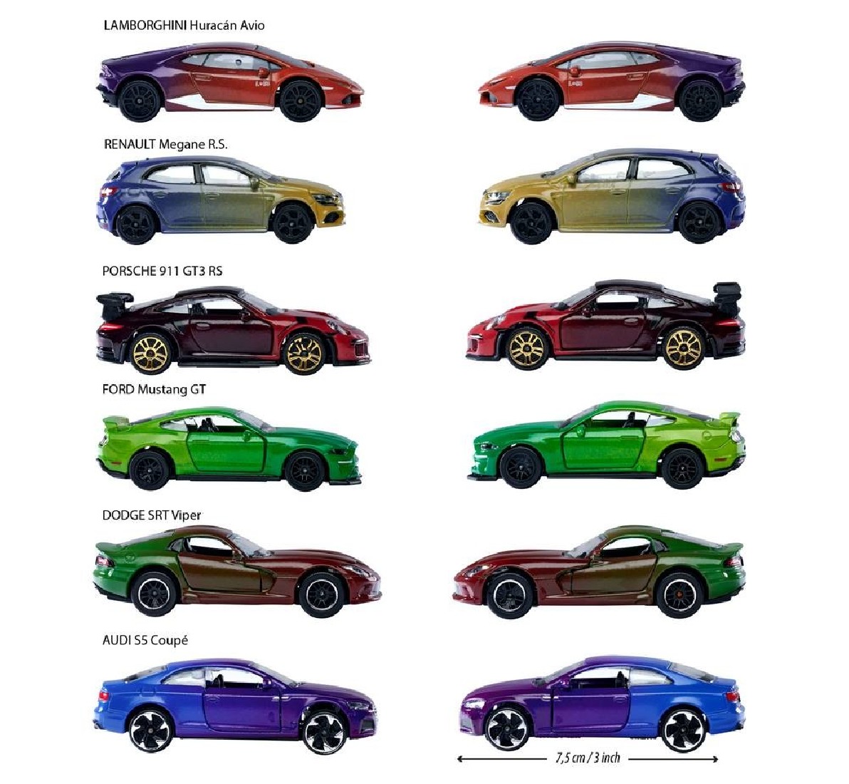 Μινιατούρα Μεταλλικό Αυτοκινητάκι Colour changers 601001 Majorette