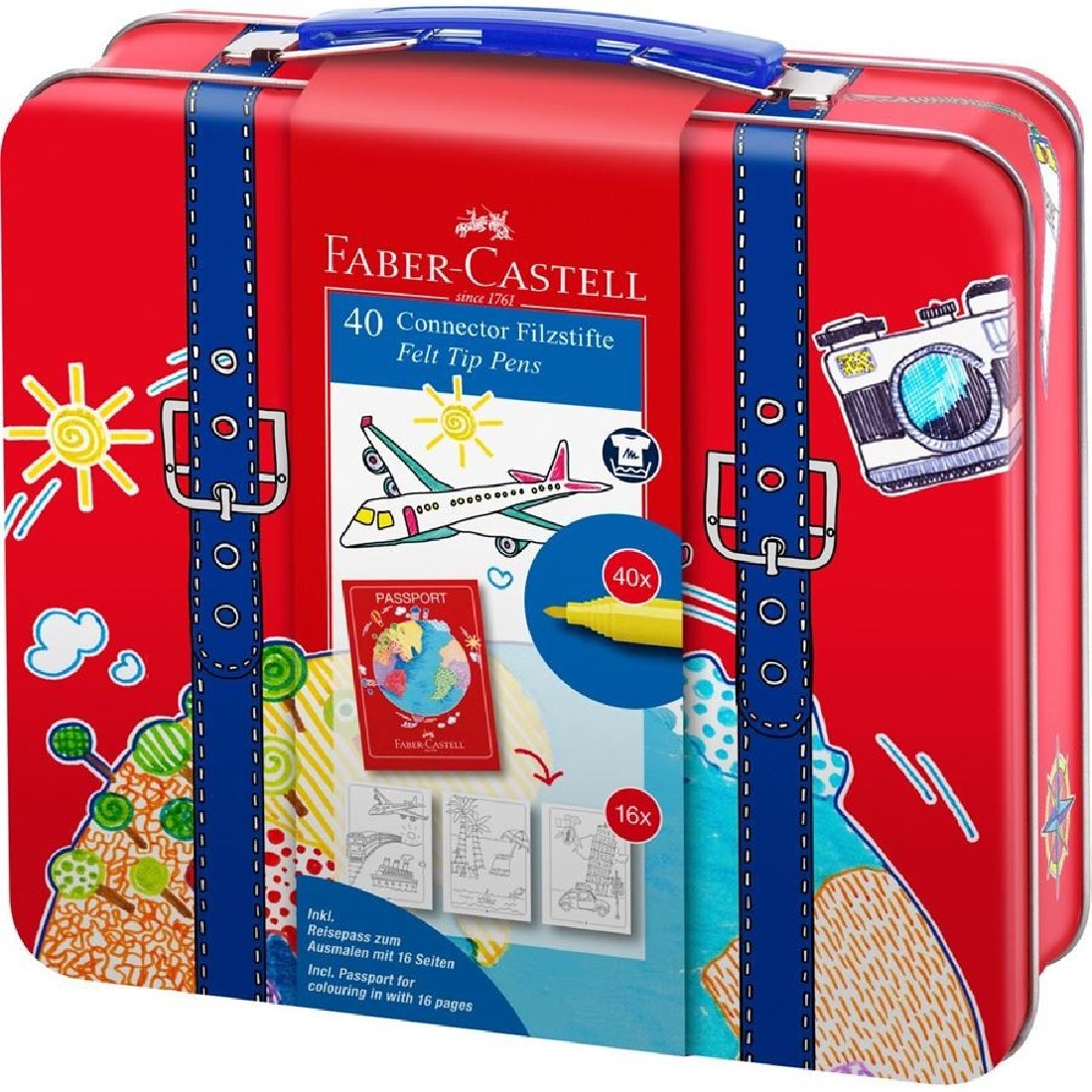 Faber Castell Connector felt tip pen suitcase 155535