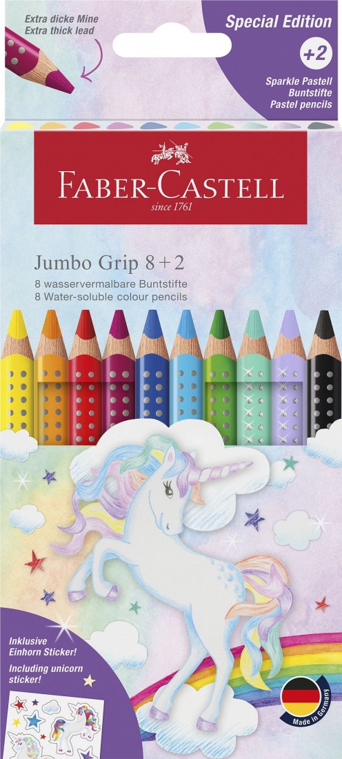Faber Castell jumpo grip coloured pencils 10 pieces 110923