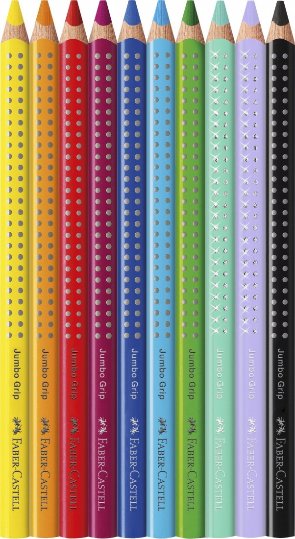 Faber Castell jumpo grip coloured pencils 10 pieces 110923