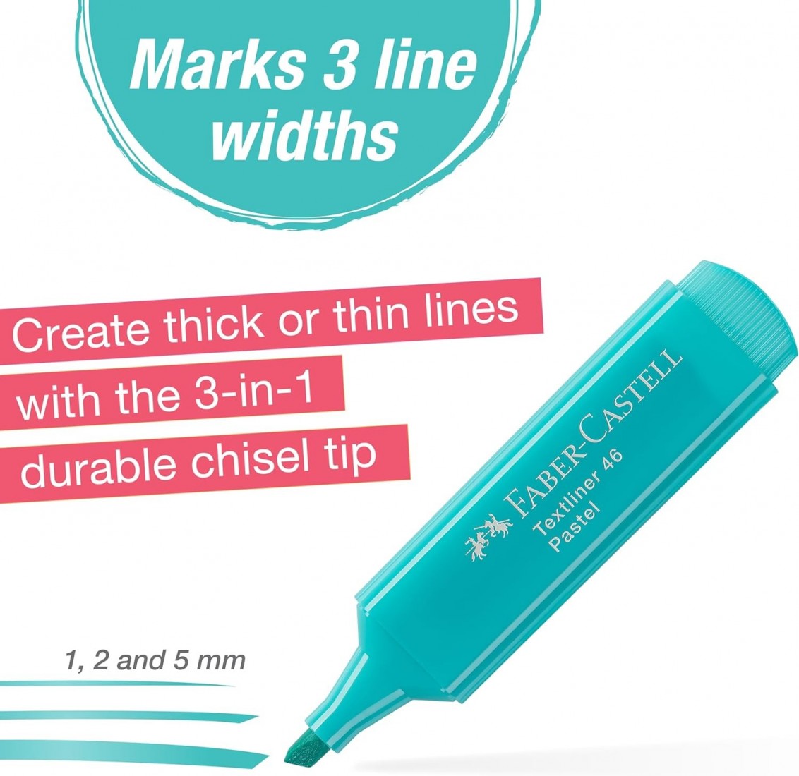 Faber Castell Highlighters, Pastel Colors - Box of 8 - 254658