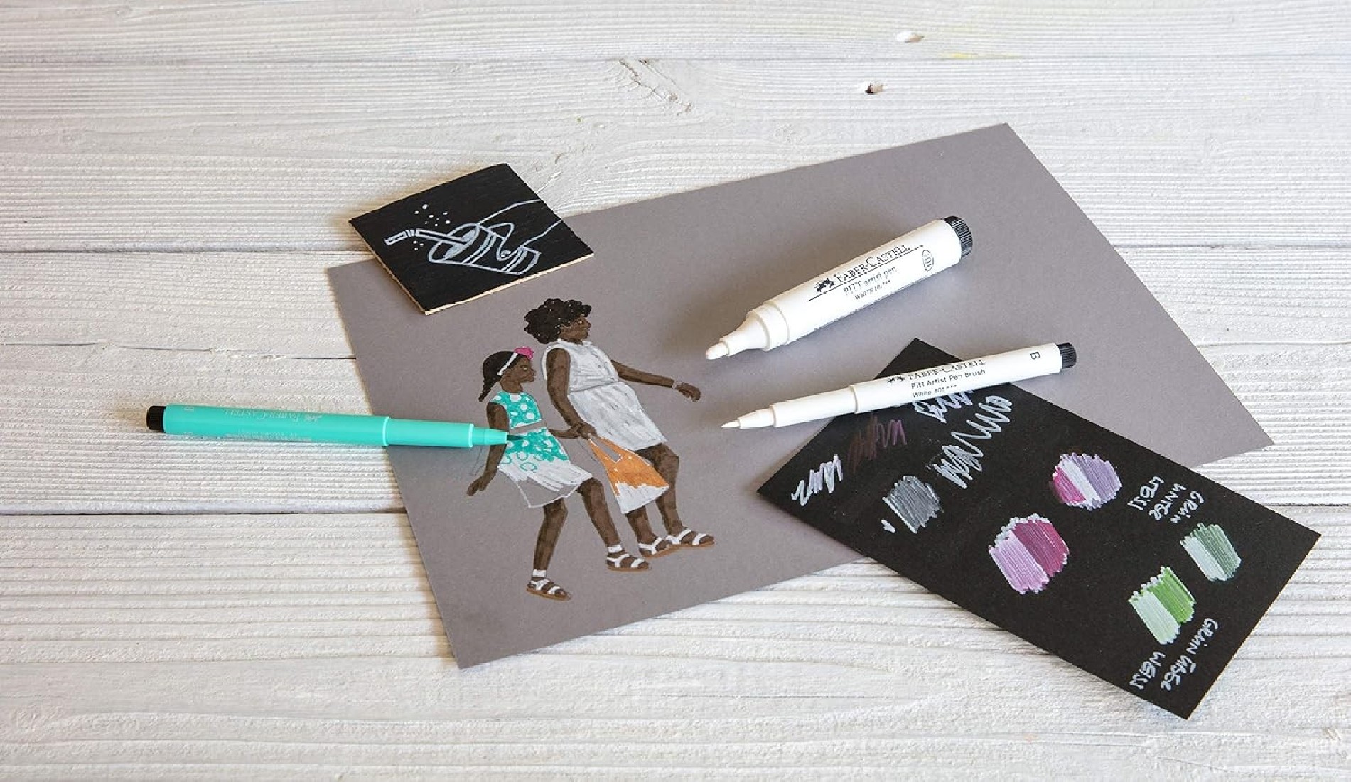 Μαρκαδόρος Pitt Artist Pen White B 101 167601 Faber Castell