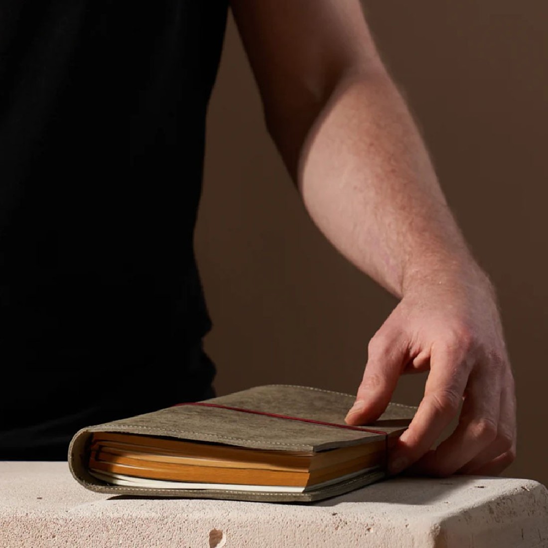 Paper Republic A4 Leather Portfolio Stone Grey Limited Edition.