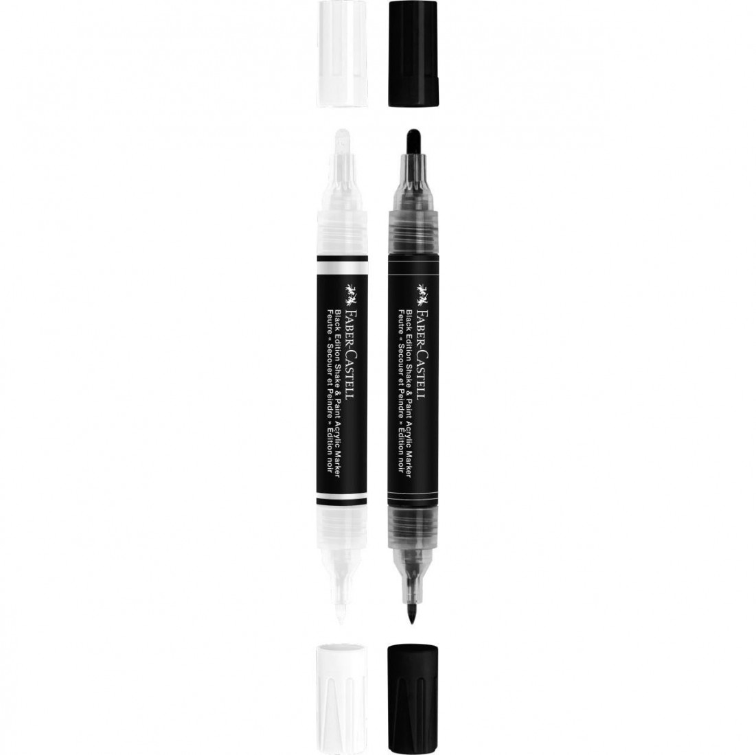 Faber Castell Black Edition Shake&Paint Acrylic Marker 2 pcs, black/white 285503